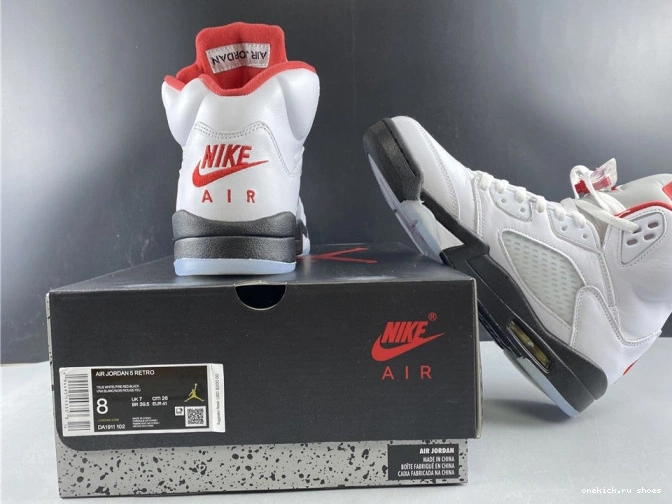 Rep Silver DA1911-102 Retro (2020) Tongue Jordan Red Fire 5 Air 0726